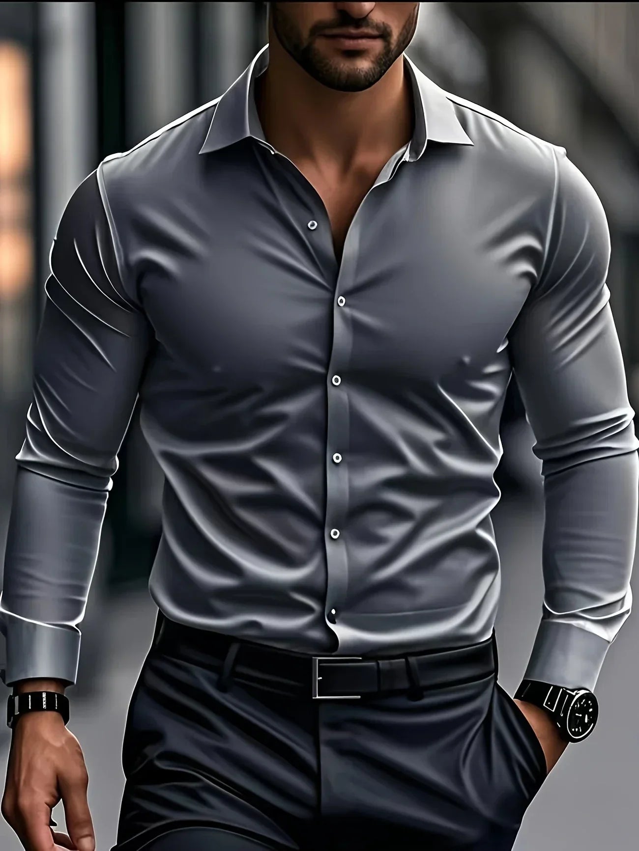 Byron™ | Elegant Butttoned Long-Sleeved Shirt