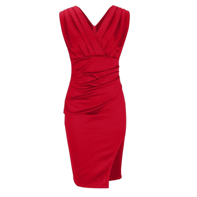 Fresia™ | Elegant Fitted Dress with V-Neckline