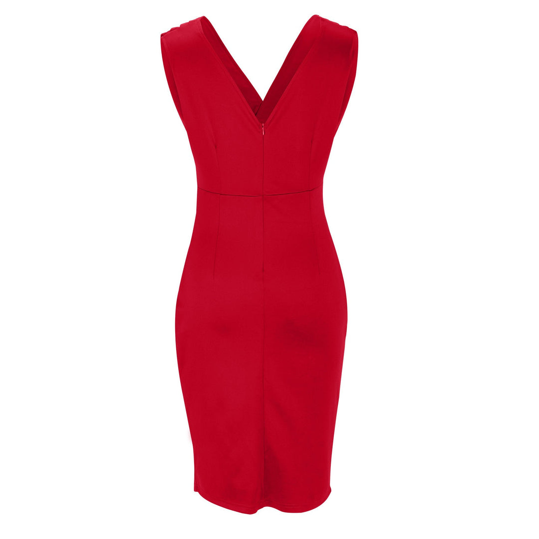 Fresia™ | Elegant Fitted Dress with V-Neckline