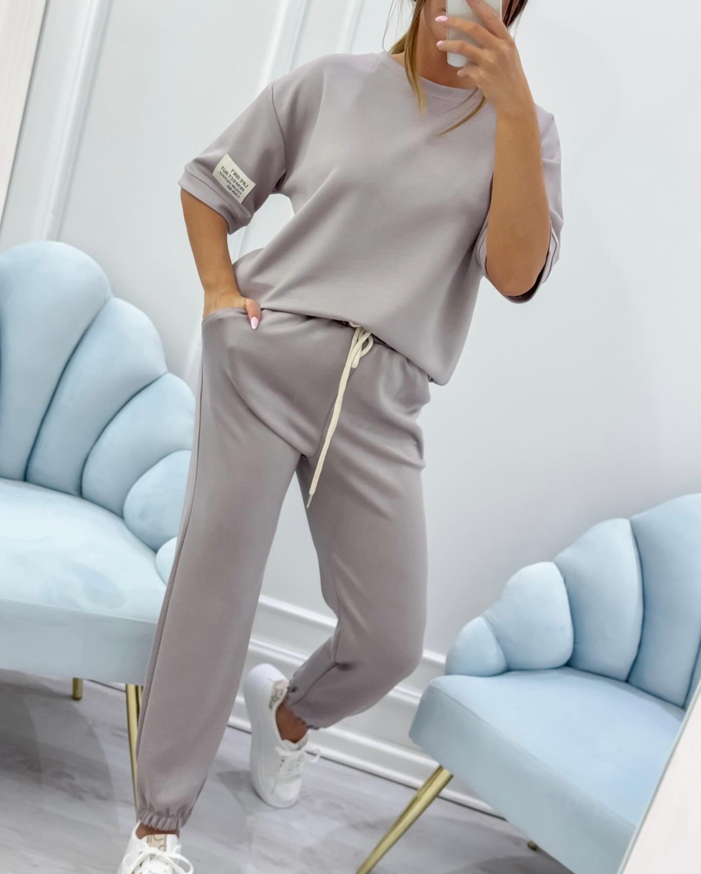 Faya™ | Casual Set with Solid Top & Pants