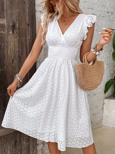 Audance™ | Elegant Wrap Dress with Gathered Waist