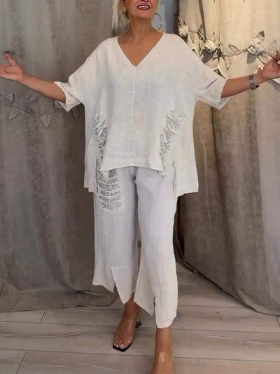Bianca™ | Two-Piece Summer Set with Natural Elegance & Flowing Comfort for Sunny Days