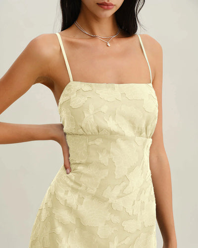 Rayan™ | Jacquard Slip Backless Maxi Dress
