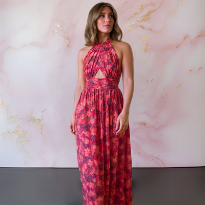 Vera™ | Elegant Dress with Floral Print