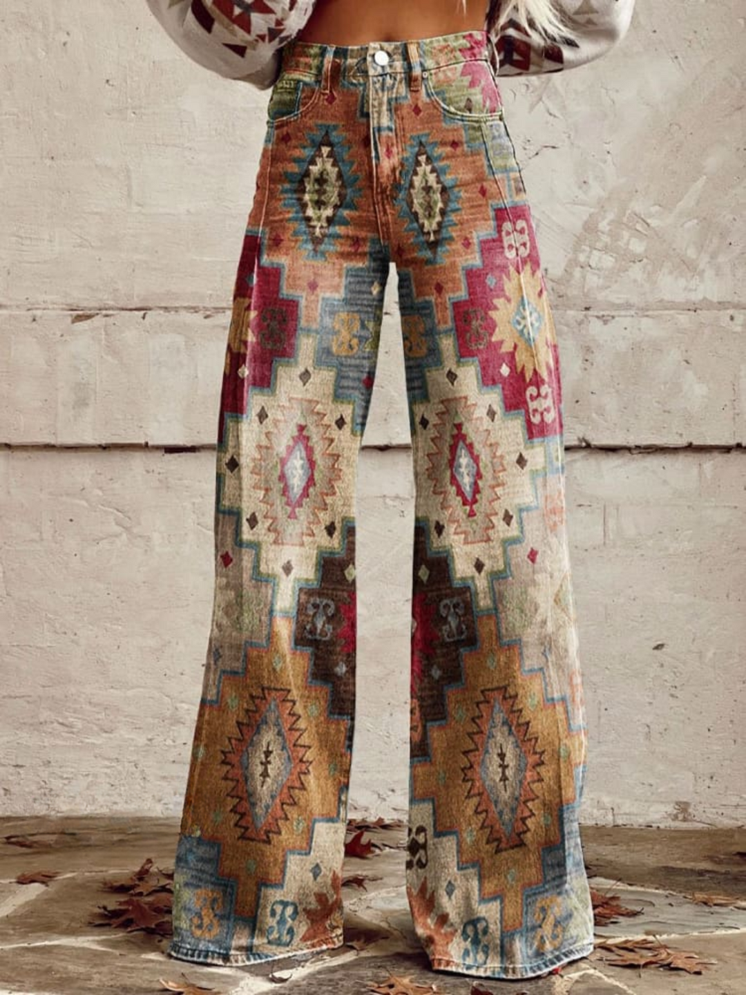 LÉA | Elegant in Modern Retro Chevron Pants