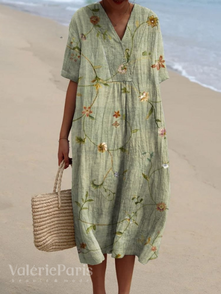 Nathalie™ | Floral Cotton Print Dress