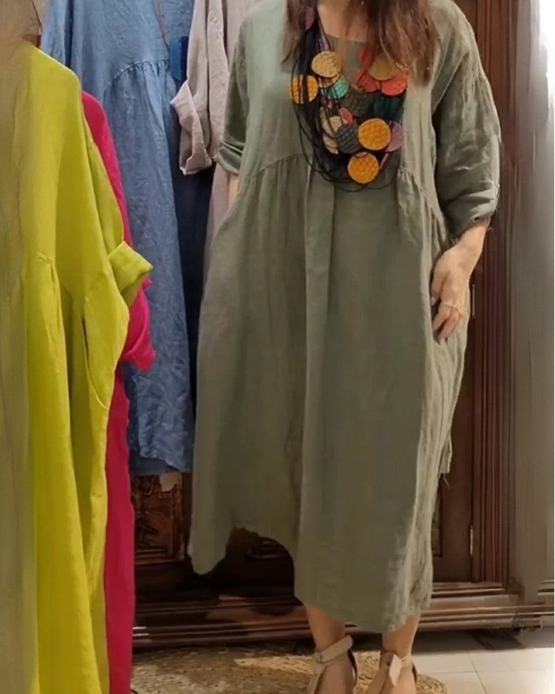Mandira™ | Cotton & Linen Dress