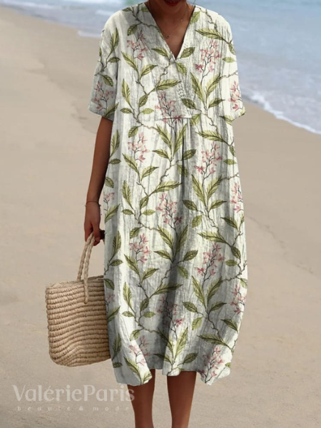 Nathalie™ | Floral Cotton Print Dress