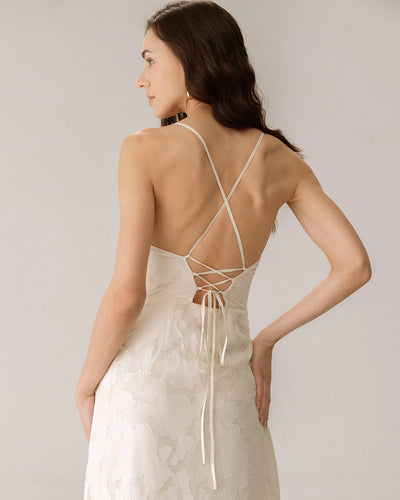 Rayan™ | Jacquard Slip Backless Maxi Dress