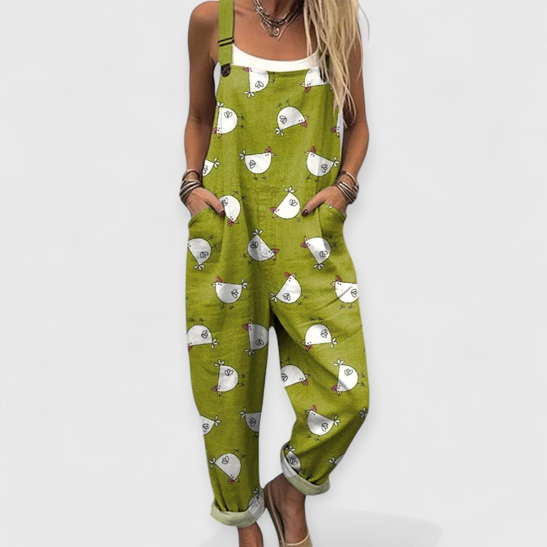 Althea | Wide Vintage Handmade Jumpsuit for a Unique Style