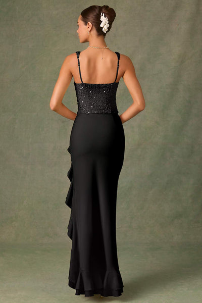 Bella™ | Ruffled Satin Corset Dress
