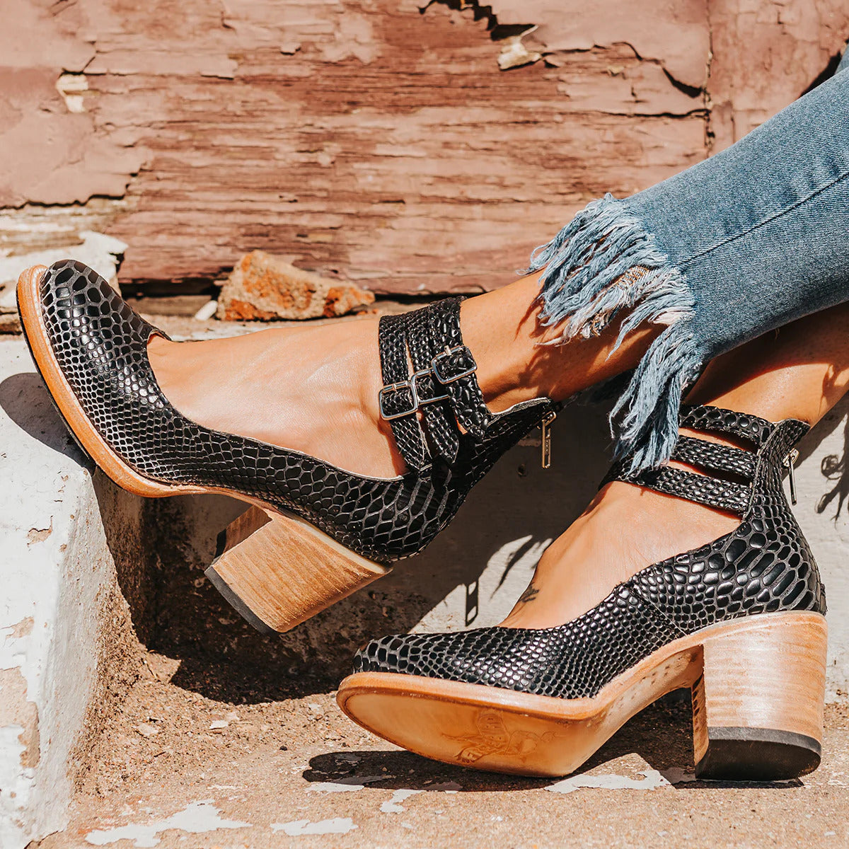 Ginevra™ | Multi-Strap Heels with Thick Heel