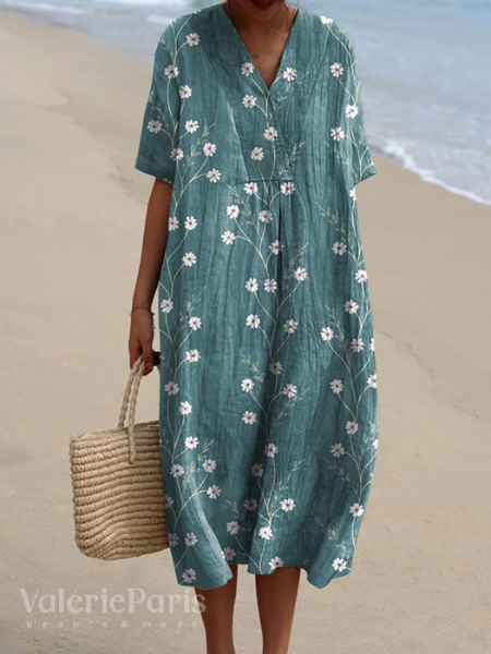 Nathalie™ | Floral Cotton Print Dress