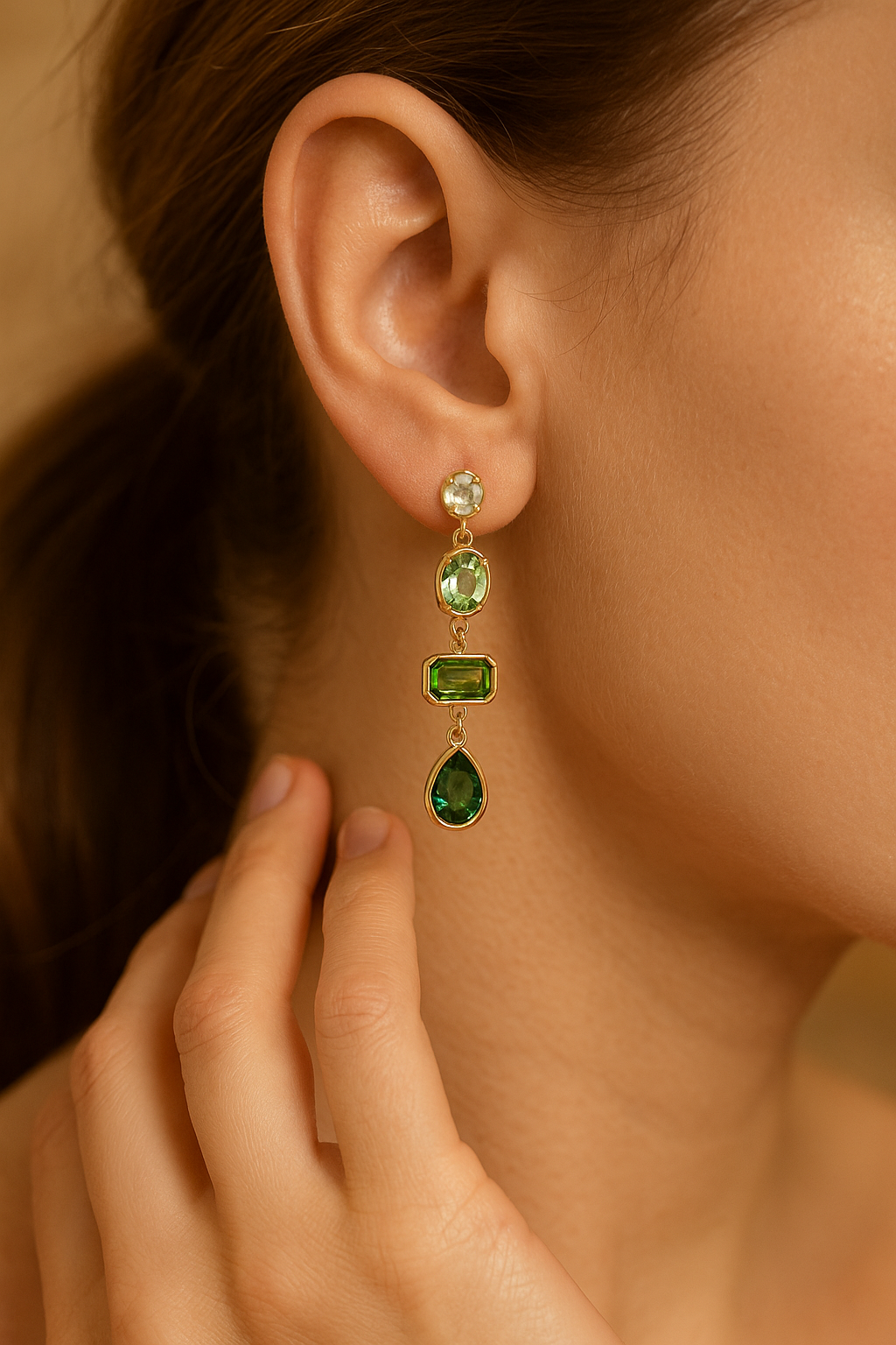 Kona Green Gem Earrings