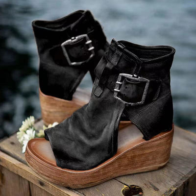 Kayas™ | Orthopaedic Wedge Sandals with a Boho-Style Buckle
