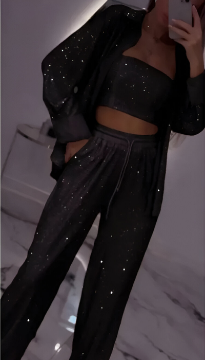 Nola™ | Modern Sequined 3-Piece Lounge Set