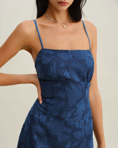 Rayan™ | Jacquard Slip Backless Maxi Dress