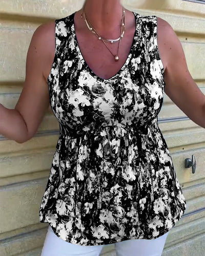 Lina™ | Floral Patterned Sleeveless Tank Top