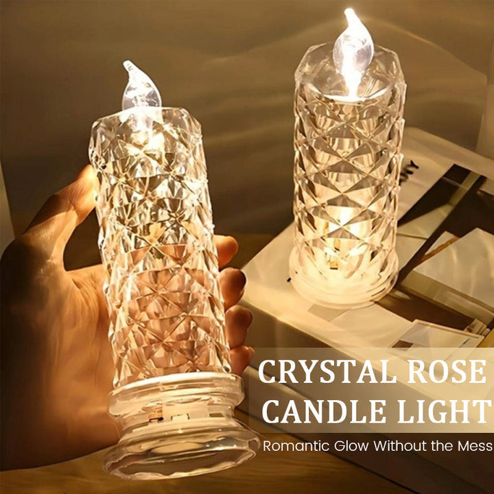 Lumirose™ | Candlestick with Crystal Rose - Romantic Glow without The Mess