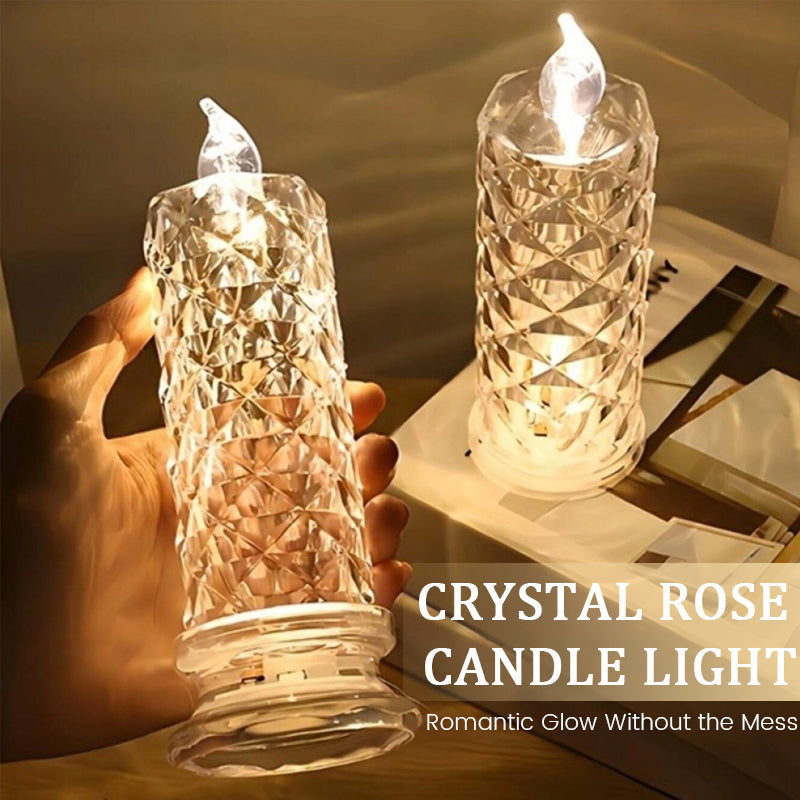 Lumirose™ | Candlestick with Crystal Rose - Romantic Glow without The Mess