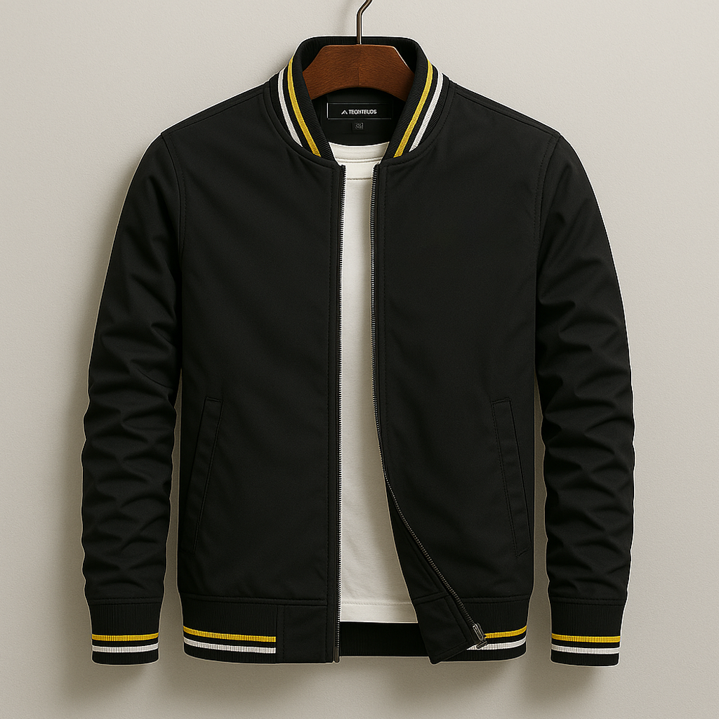 Wilson™ | Elegant Striped Bomber Jacket