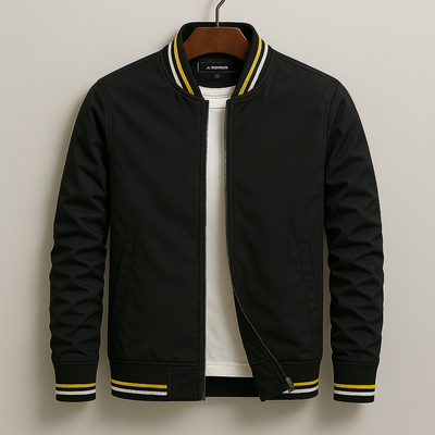 Wilson™ | Elegant Striped Bomber Jacket