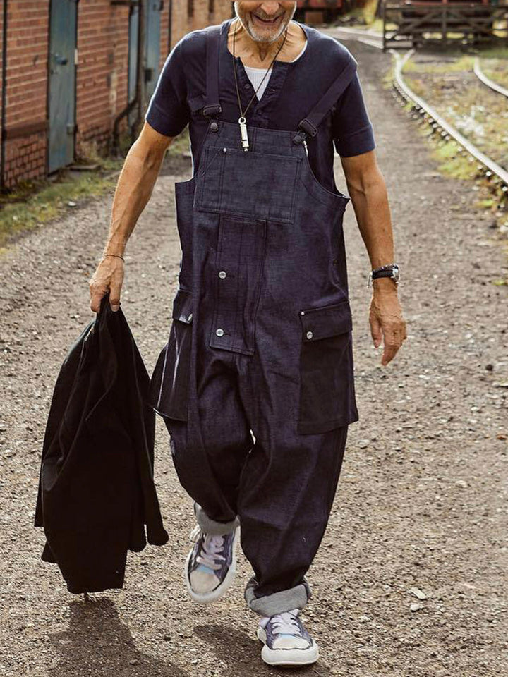 Baggy Jeans Overall with Matching Pocket