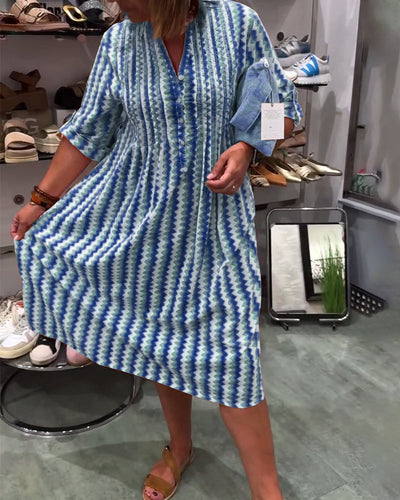 Keya™ | Dress with Wavy Pattern