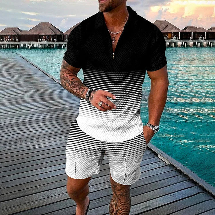 Nils | Darkness Polo Shirt & Shorts Set