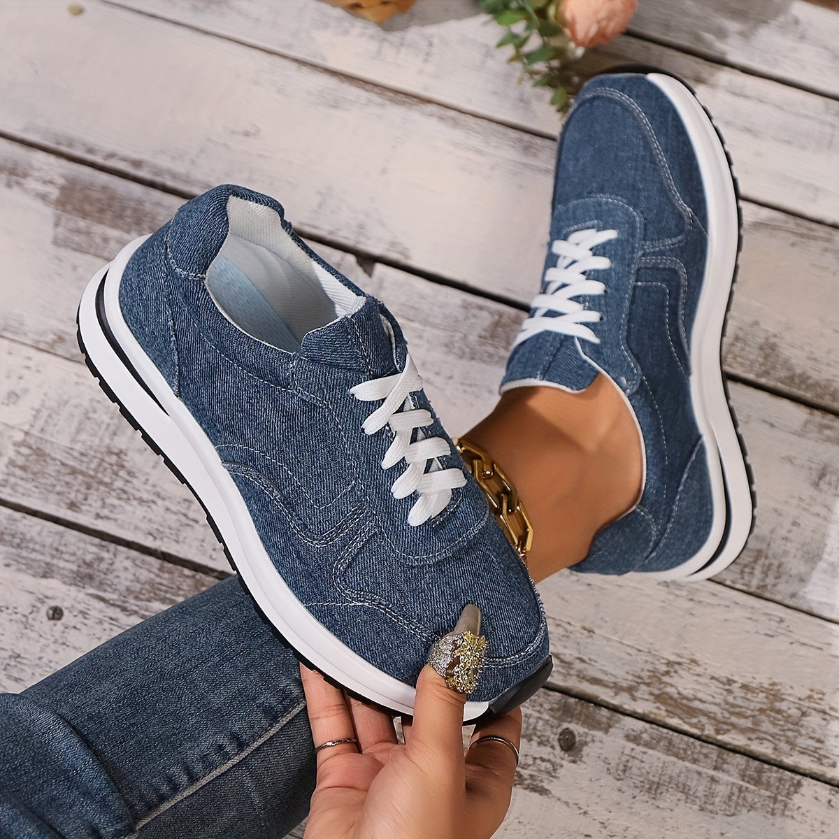 Emma™ | Orthopaedic Denim Sneakers