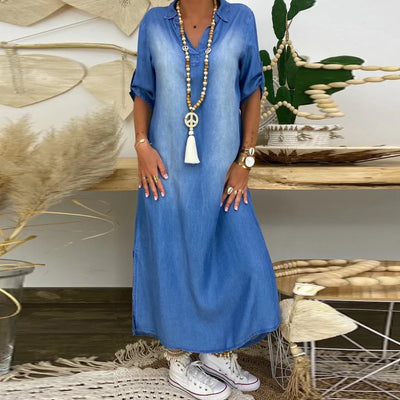 Lea™ | Long Dress Jeans Style