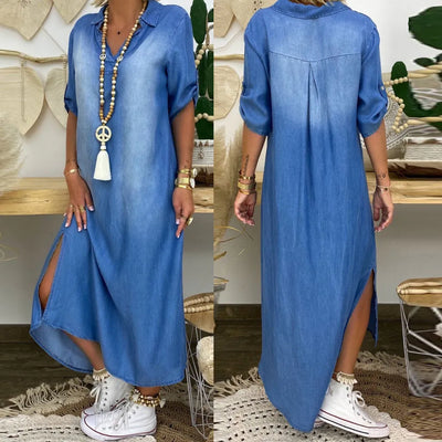 Lea™ | Long Dress Jeans Style