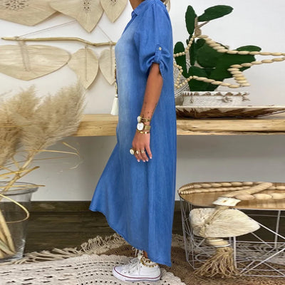 Lea™ | Long Dress Jeans Style