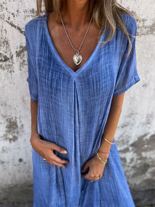 Novera™ | Casual Loose V-Neck Dress