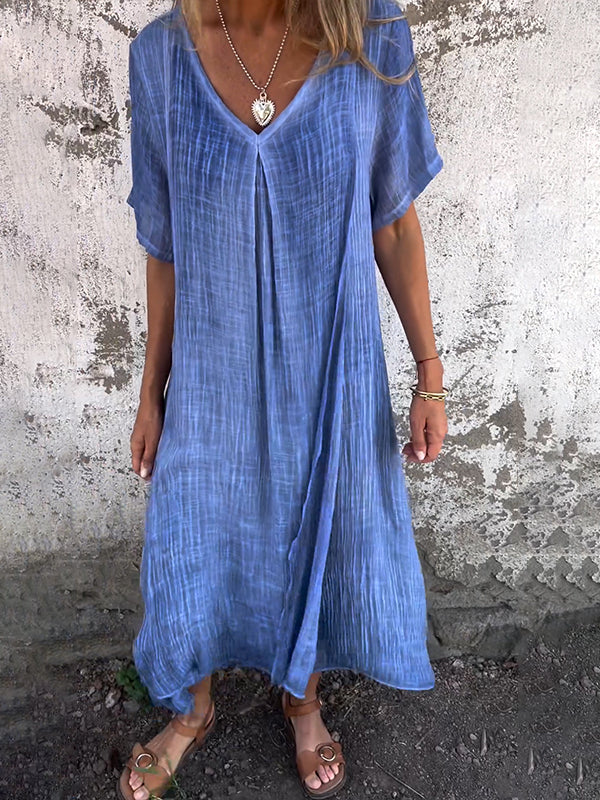 Novera™ | Casual Loose V-Neck Dress