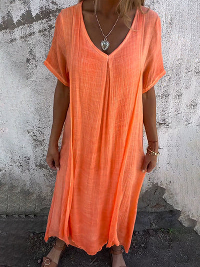Novera™ | Casual Loose V-Neck Dress