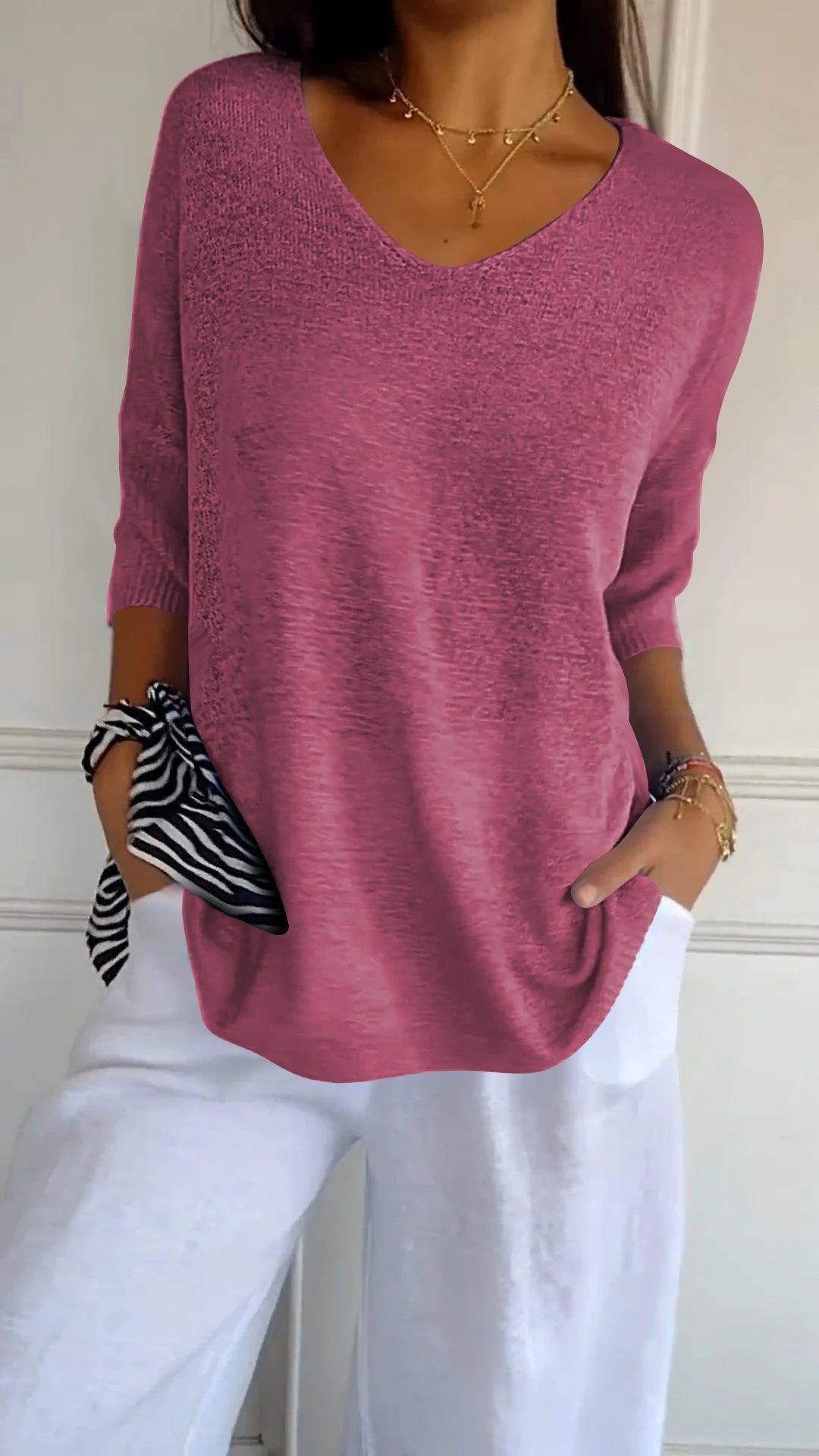 Anna™ | V-Neck Knitted Top