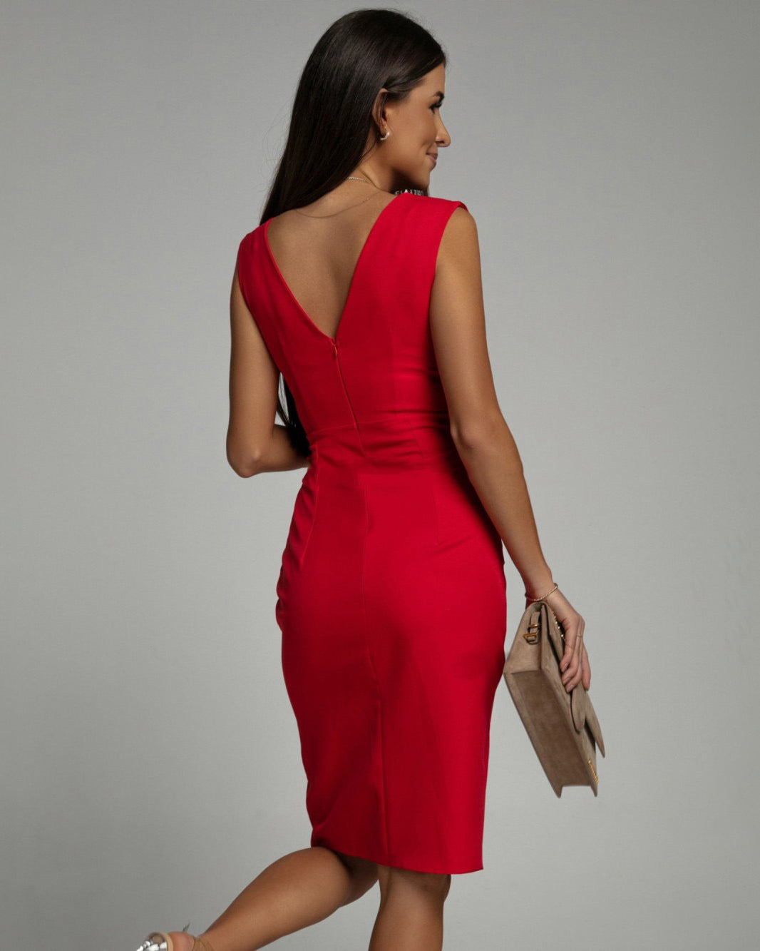 Fresia™ | Elegant Fitted Dress with V-Neckline