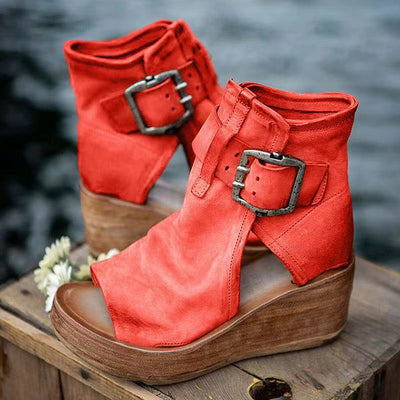 Kayas™ | Orthopaedic Wedge Sandals with a Boho-Style Buckle