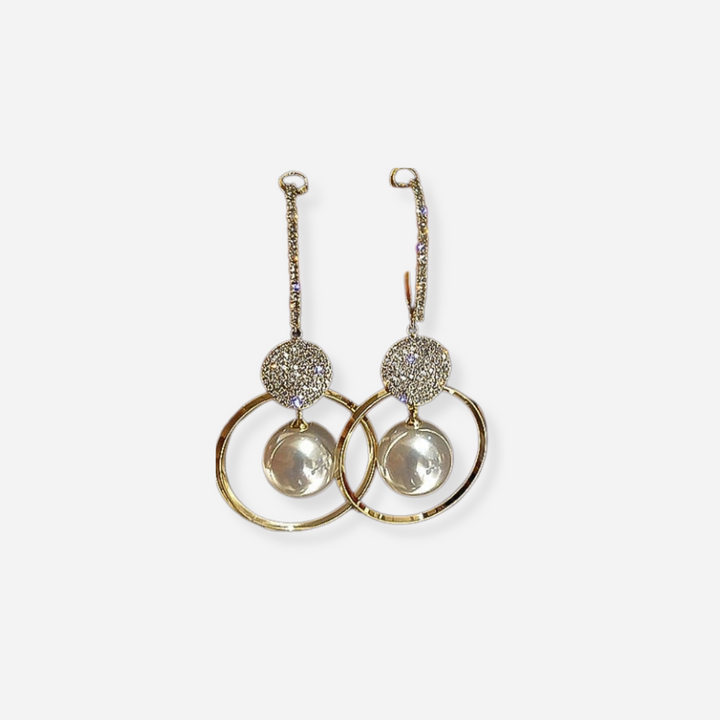 Zerra Luxe Earrings with Cultured Pearls and Zirconia