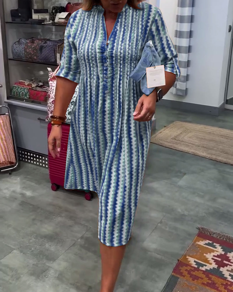 Keya™ | Dress with Wavy Pattern