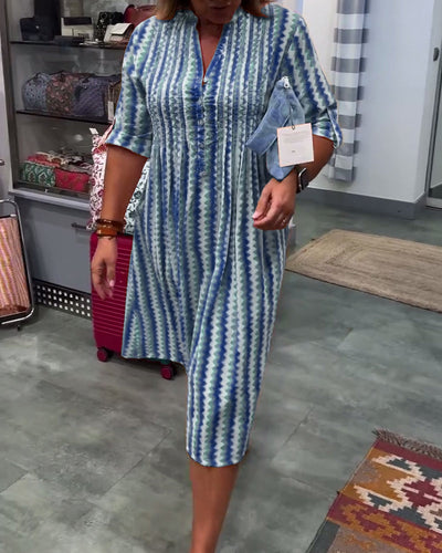 Keya™ | Dress with Wavy Pattern