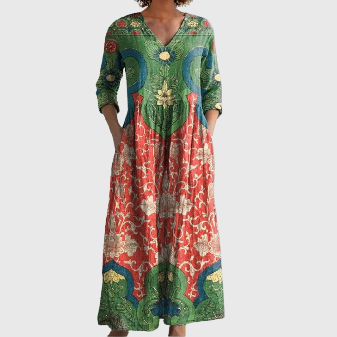 Tara™ | Elegant Vintage Floral Dress