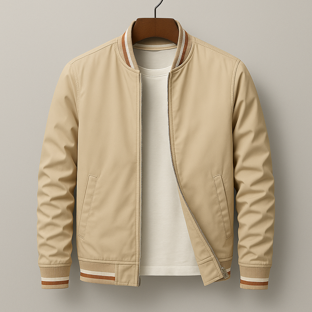 Wilson™ | Elegant Striped Bomber Jacket