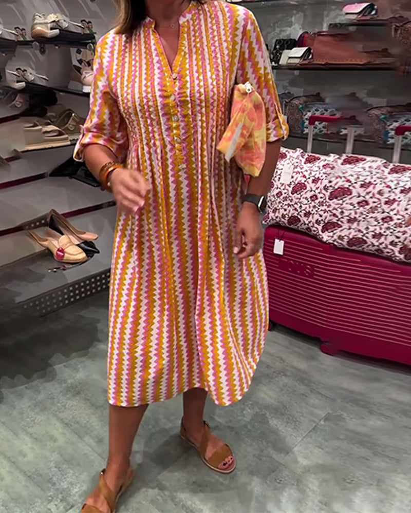 Keya™ | Dress with Wavy Pattern