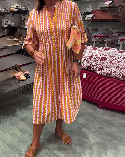 Keya™ | Dress with Wavy Pattern