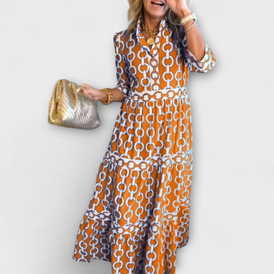 Sophia™ | Midi Dress with Chain Pattern