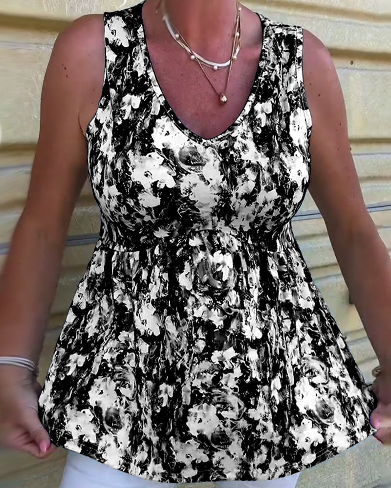 Lina™ | Floral Patterned Sleeveless Tank Top