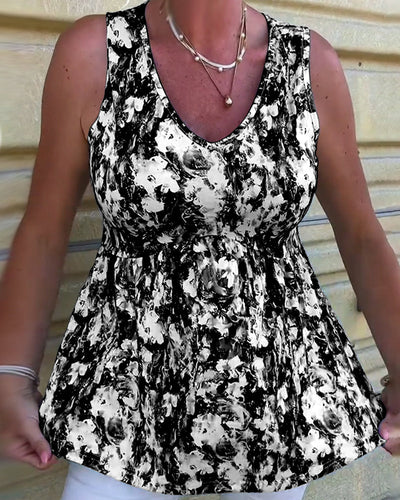 Lina™ | Floral Patterned Sleeveless Tank Top
