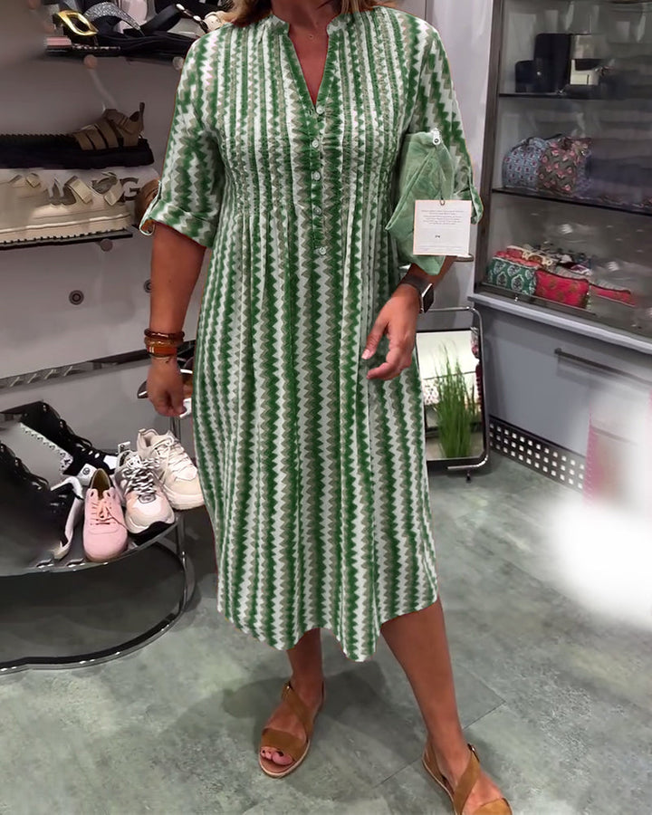 Keya™ | Dress with Wavy Pattern